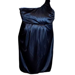 Ruby Rox black one shoulder evening dress